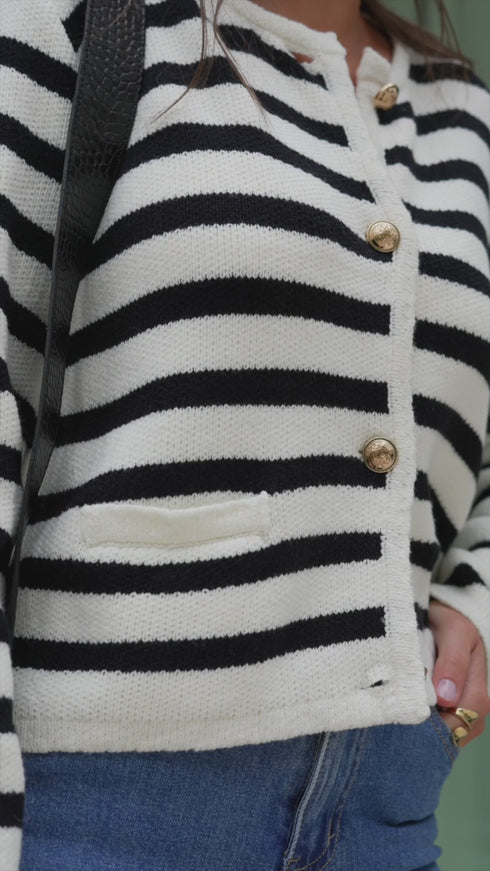 Muligt for meget I nåde af Striped Jeanne Cardigan – Easy Clothes North America